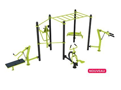 Station Combo 5-3 - Agrès extérieurs de sport - Modules personnalisables et PMR_0