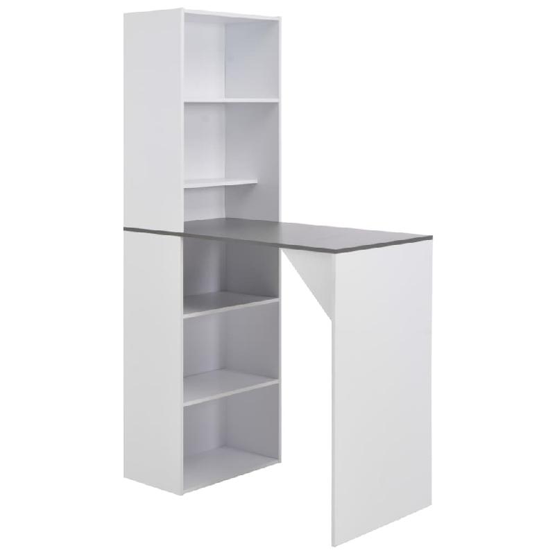 TABLE HAUTE MANGE DEBOUT BAR BISTROT AVEC ARMOIRE BLANC 200 CM 0902040_0