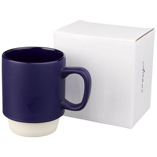 Tasse en céramique Arthur 420 ml - finition mate avec base non émaillée - empilable et présentée en boîte cadeau_0
