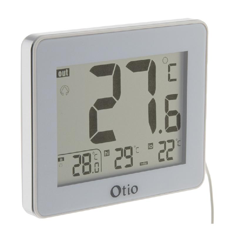 Thermomètre intérieur / Extérieur filaire Blanc - Otio_0