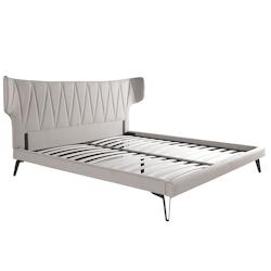 AC ANGEL CERDA Angel Cerdá Lit en tissu gris clair 7160C 233 x 213 x 112 - gris Bois massif 8435631028864_0