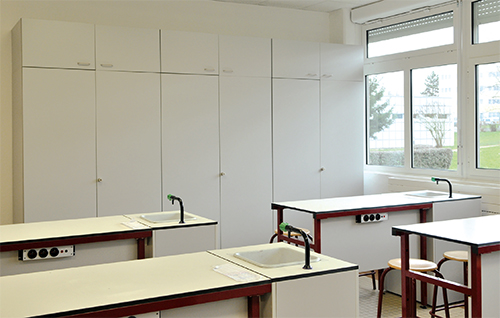 Armoire à portes battantes avec étagères lattées 1200 x 450 x 2000 mm - Réf RA 431 - BIOLAB - Structure métallique robuste_0