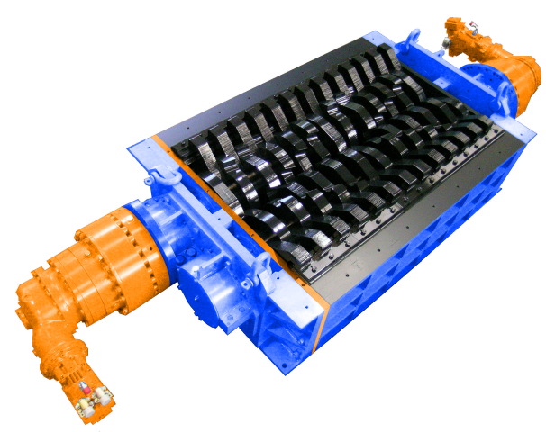 Broyeur industriel 2 arbres - 2R 150 - 150 HP avec moteur hydraulique pour déchets industriels_0