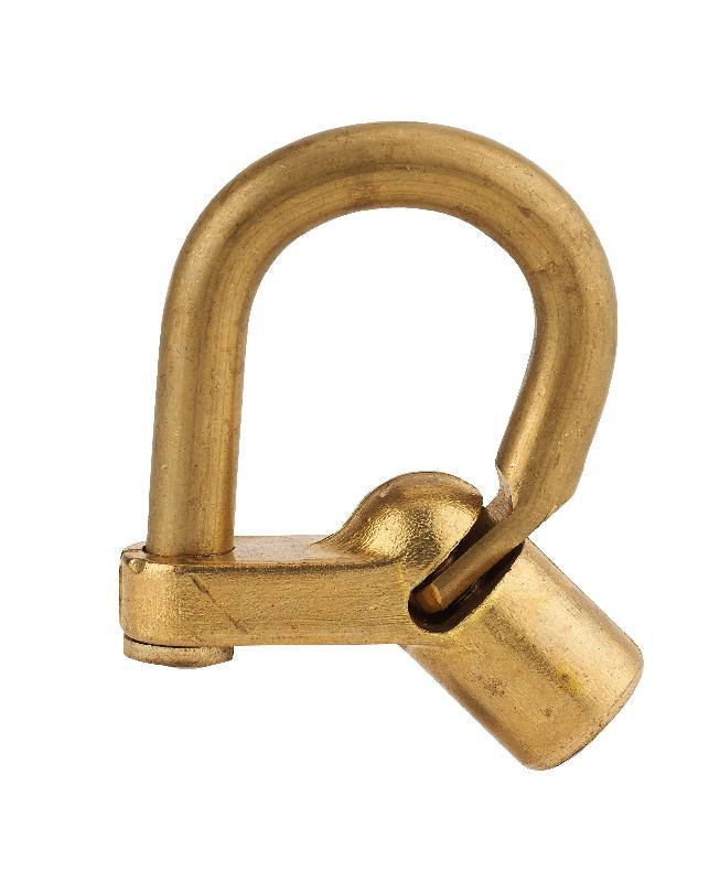 Cadenas d'artillerie 129 C à talon coudé - anse laiton - vis demi-lune - triangle de condamnation - THIRARD_0