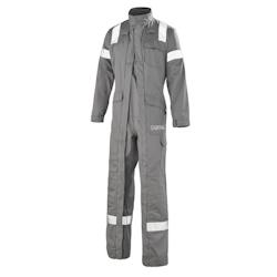 Cepovett - Combinaison de travail multirisques avec 2 Zip ATEX REFLECT 260 Gris Taille XS - XS gris 3184373389157_0