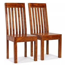Décoshop26 - Lot de 2 chaises de salle à manger cuisine bois massif avec finition Sesham CDS020116 - 3001056499784_0