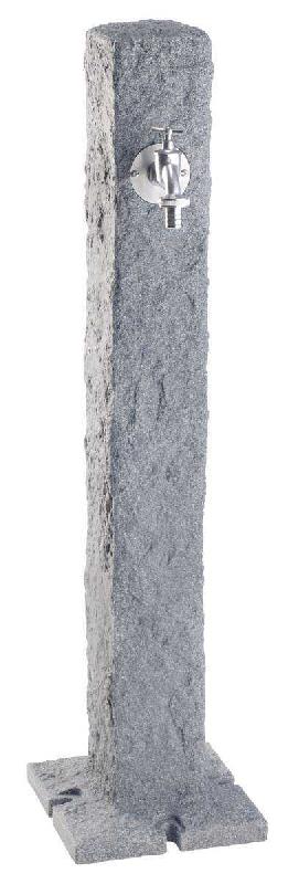 Fontaine d'extérieur granit en PE - socle à 4 points d'ancrage - robinet laiton 3/4