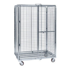 Maxi roll sécurité 3 côtés - double porte - avec ou sans étagère - toit pour sécurisation de marchandise_0