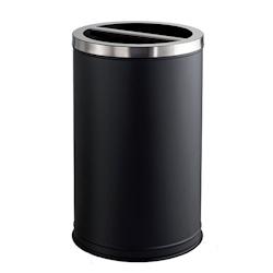 Medial International Station duo poubelles tri sélectif acier noir-inox poudré epoxy 2 x 50 lt - 790840_0