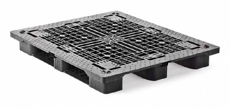 Palette en plastique QP1311MR3R-AS (CP4) - 1100x1300 mm - Charge statique 6000 kg - Mix HDPE_0