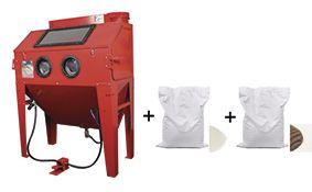 PACK Cabine de sablage 420 L avec 25 kg de microbilles de verre et 25 kg de corindon brun MW Tools CAT420SET_0