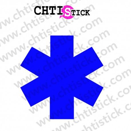 Sticker croix de vie 40 - marquage véhicule - chtistick - pour ambulance_0