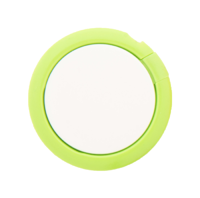 Support téléphone portable rond en plastique - base autocollante - couleur vert - poids 3,25 g_0