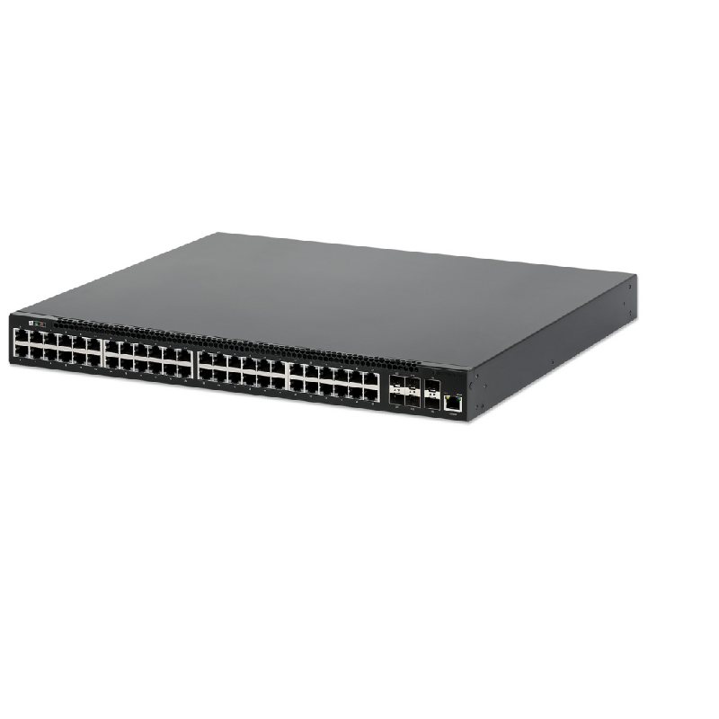 Switch PoE+ géré L3 - 54 ports avec 6 Uplinks SFP+, 850W PoE, montage en rack, Bravour® - Référence POEMHT32_0