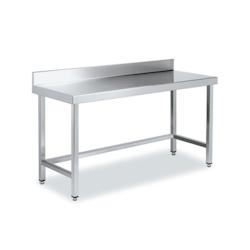 Tables Inox de Travail DISTFORM Premium avec Dosseret et Renfort - Profondeur 900 mm-Longueur 600 mm - QM090060_0