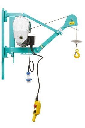 Treuil électrique sur potence - tambour transversal 300Kg 230V - câble 25M_0