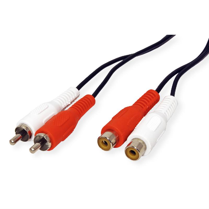 VALUE Câble rallonge RCA M/F, duplex, 10 m_0