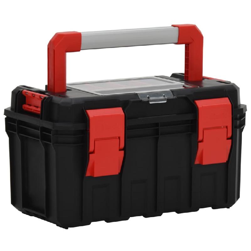 Vidaxl boîte à outils noir et rouge 45x28x26,5 cm 152099_0