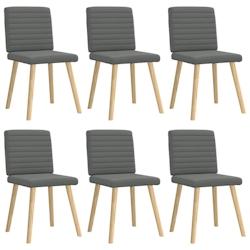 VidaXL Chaises à Manger Lot De 6 Gris Foncé Tissu - gris 8721158569905_0