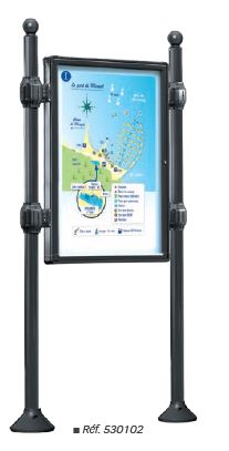 Vitrine d'extérieur 75mm d'épaisseur - LIGNE PROVINCE - idéale pour collectivités locales - Affichage simple ou double face_0