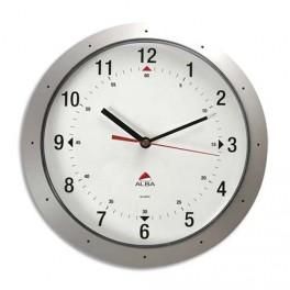 ALBA HORLOGE MURALE EASY TIME MÉTAL GRIS DIAMÈTRE 30CM