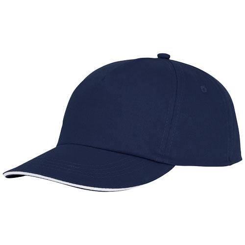 Casquette sandwich 5 panneaux Styx - visière incurvée avec sandwich - fermeture velcro en tissu - 100% coton twill_0