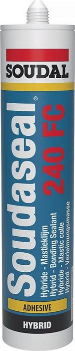Colle et enduit d'étanchéité Soudaseal 240FC blanc 290 ml - cartouche SOUDAL, élastique et haute qualité_0