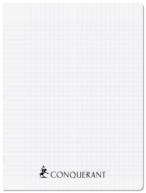 CONQUERANT Lot de 10 Cahier Sept PP piqué 24x32, 96p./48 feuilles 70g/m², Séyès, incolore - 3020120260785_0