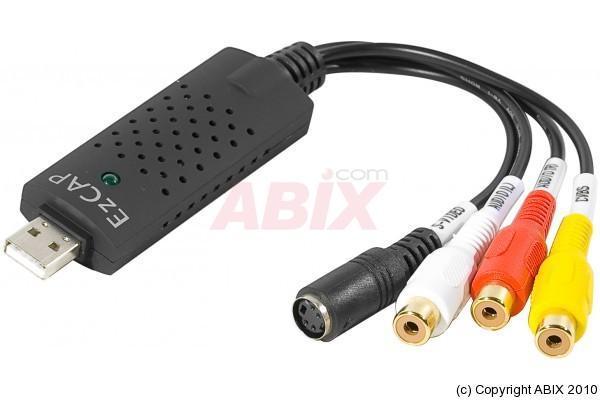 CONVERTISSEUR ENREGISTREUR AUDIO-VIDÉO VERS USB 2.0 (RCA + SVHS)