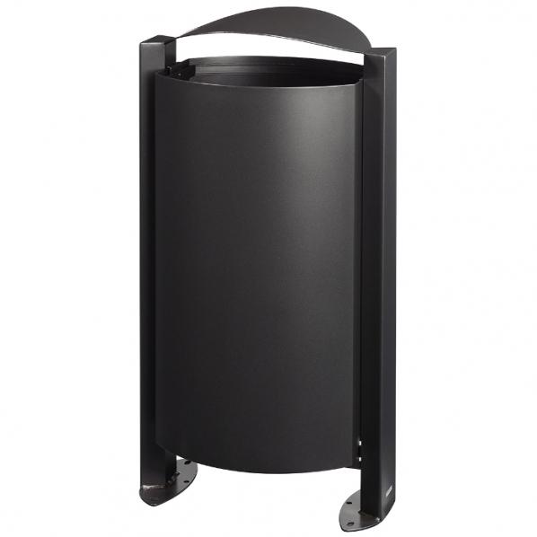 Corbeille sur pied ARKEA 100L - Manganèse - Design épuré - Marque Rossignol_0