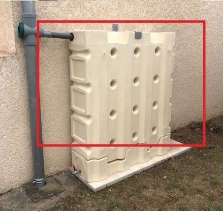 Cuve Murd'eau Pro 500L - réservoir en polyéthylène haute densité, 133cm x 121cm x 41cm - 45kg_0