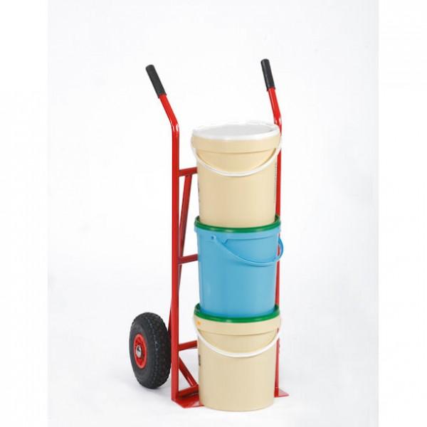 Diable de manutention - pelle fixe pour charge cylindrique - roues dures - Rolléco_0