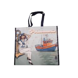 Evenplast Sac Polypropylène Tissé Thème Impresssion Vintage Poisson 40 x 20 x 35 //100 sacs - 262449 - multicolore plastique polypropylène 262449_0
