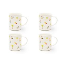Excelsa lot de 4 mug Honolulu porcelaine 30 cl multicolore - multicolore porcelaine 68032_0
