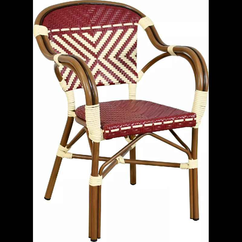 Fauteuil RENNES - Aluminium Rotin Tressage Nylon - Extérieur Bistrot_0
