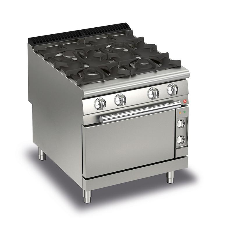 Fourneau feux vifs gaz sur four électrique - 4 - 90QPCFGE800_0