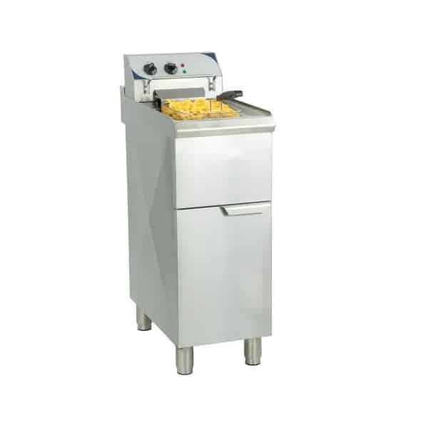 Friteuse électrique sur pieds 10 litres - haut rendement - acier inoxydable - thermostat de sécurité - puissance 9 000 W_0