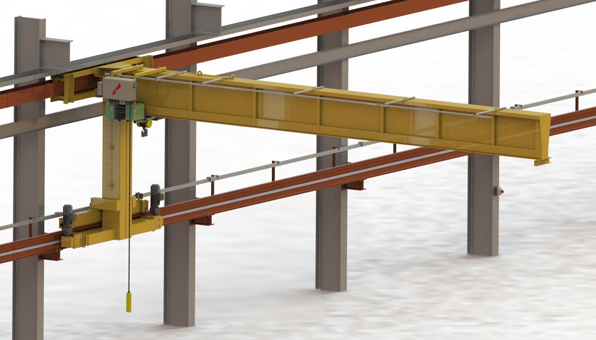 Grue vélocipédique - CMU de 0.5 T à 3.2 T - MonoPoutre acier S.235.JR - Commande sans fil_0