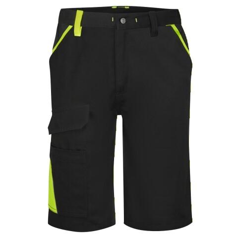 LOT DE 2 - PORTWEST CD114 BERMUDA COTON BICOLORE WX1 NOIR/JAUNE - TAILLE 33