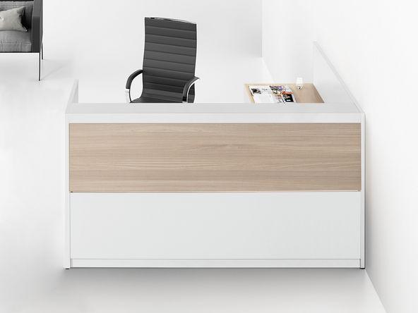 Banque d'accueil Vogue avec retour finition bois moderne design italien_0