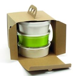 Packnwood FHC - 100Pcs - Boite à emporter carton kraft brun 