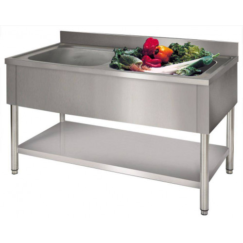 PLONGE EN INOX 2 BACS 600 X 1200 MM