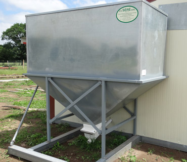 Silo métallique - ancrés à la cabane déplaçable - volume jusqu'à 4,3 m3 - Séré_0