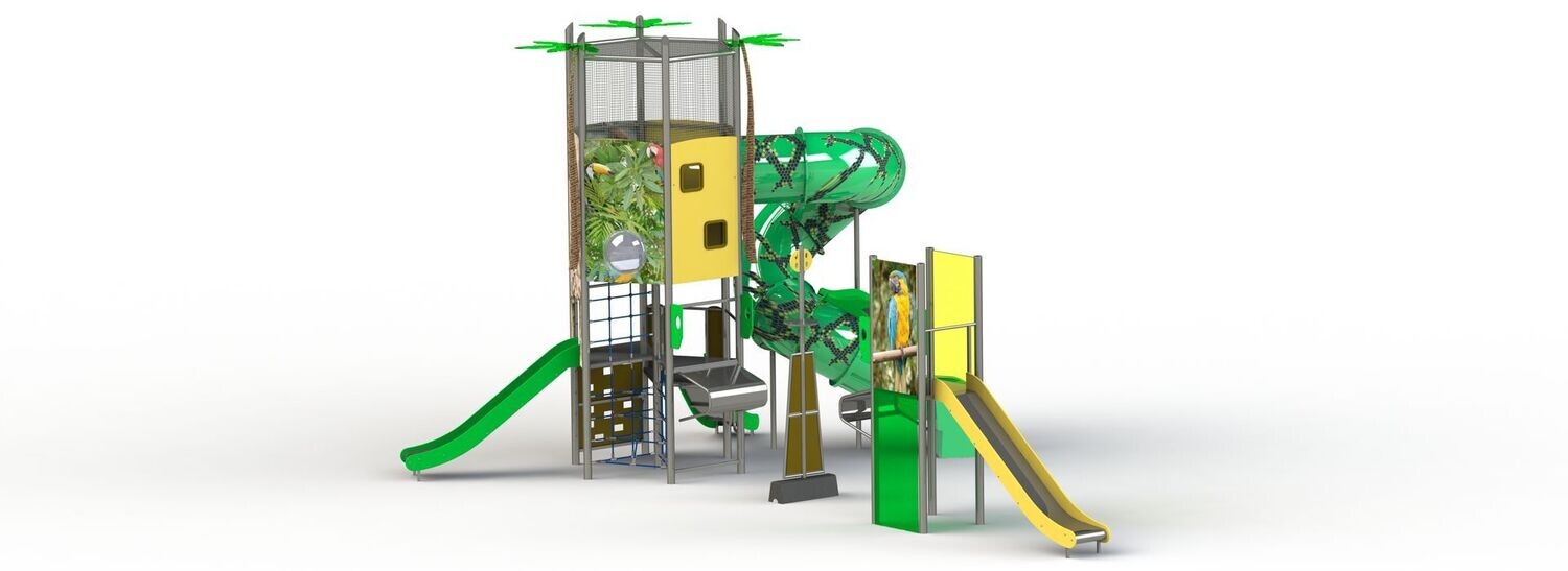 Structure multi tours jungle pour aire de jeux - Conforme EN1176 - Référence BT11771_0