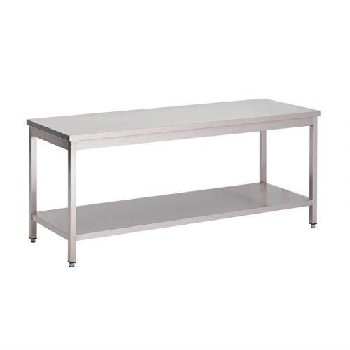 TABLE DE PRÉPARATION INOX AVEC ÉTAGÈRE BASSE - 1400 MM