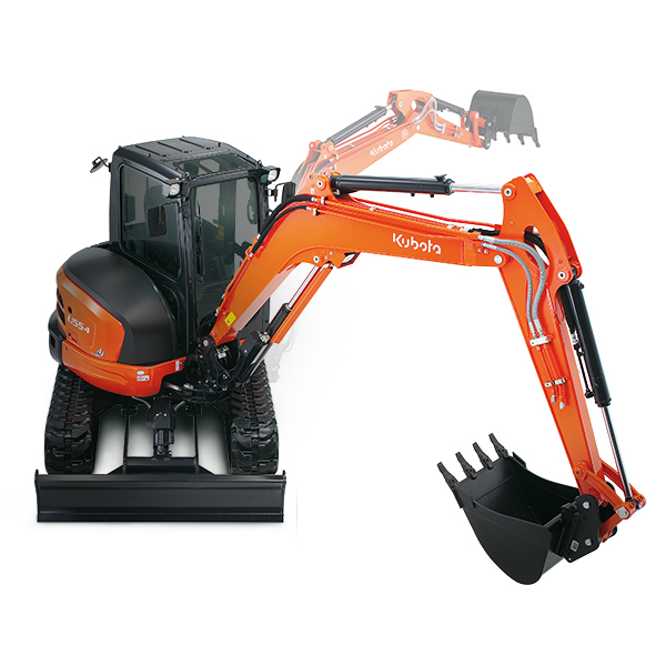 Mini-pelle U55-4 Kubota - 5,4 tonnes, stabilité et polyvalence_0