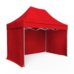 Assalit-Jean Tente pliante Barnum Aluminium 300x200cm - Rouge + 3 murs offerts - rouge SL3X200+3M11_0