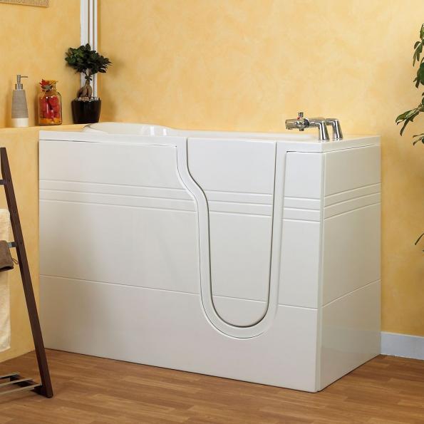 Baignoire à porte Athéna - Design ergonomique, porte latérale à seuil bas, option balnéothérapie_0