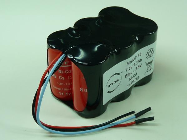 BATTERIE NICD EDF 7.2V ST2/ 7.2V 1.6AH 3F_0