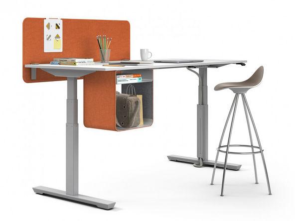 Bureau individuel avec réglage en hauteur électrique et commande de mémorisation_0